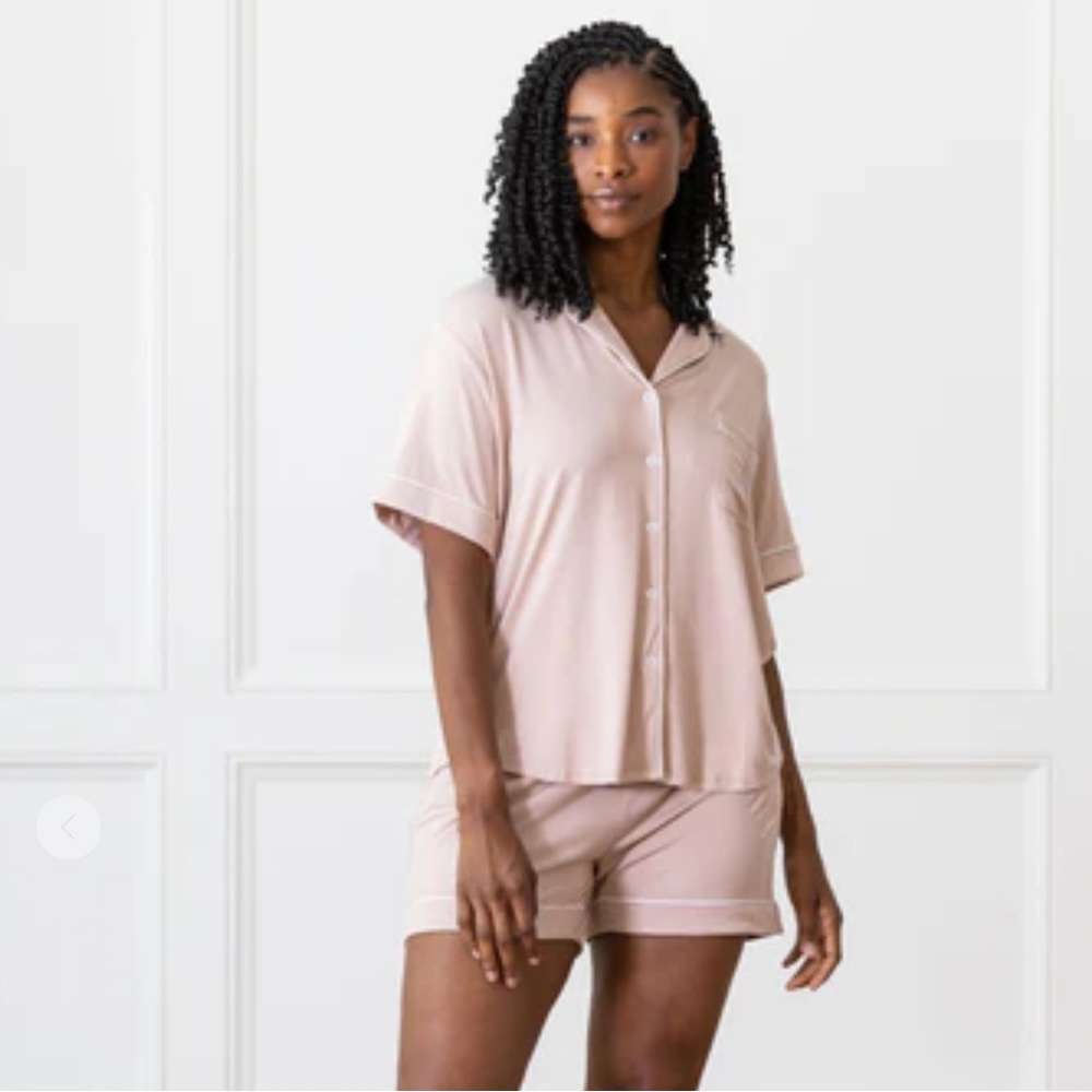Like new Cozy Earth Blush Short Sleeve Bamboo Pajama Set